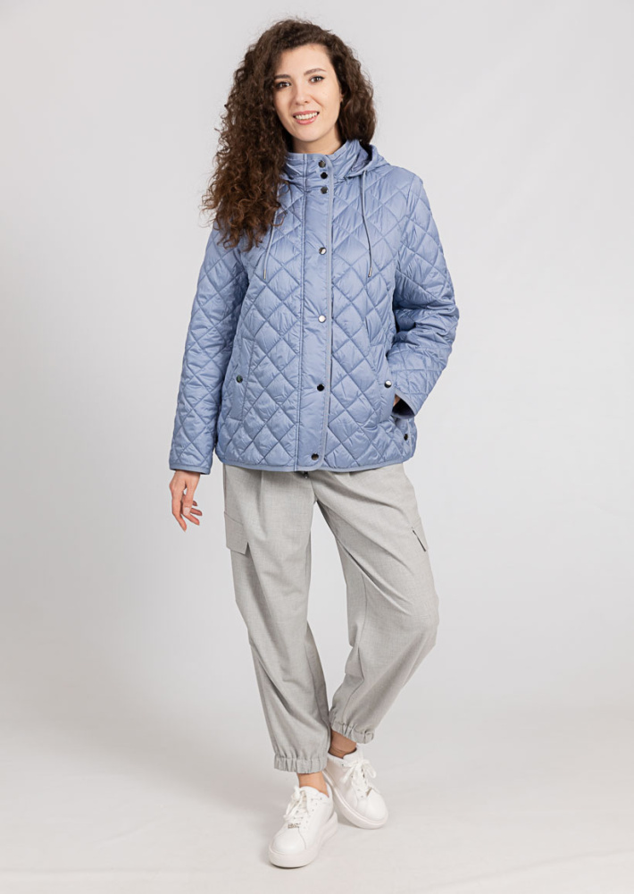 КУРТКА BETTY BARCLAY стеганый дизайн с ромбовидным узором и капюшоном