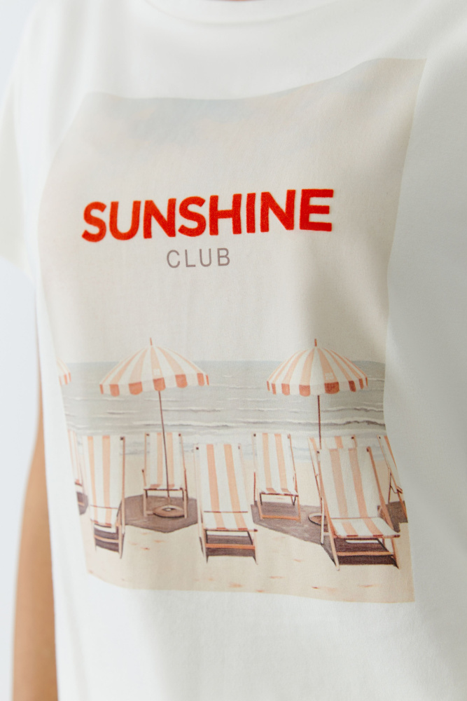 ФУТБОЛКА OUI свободный крой с принтом Sunshine Club